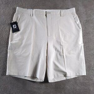 FootJoy Golf Shorts Mens 40 Khaki  9" Performance Stretch Flat Front